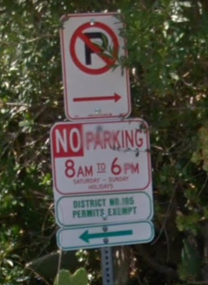 No parking sign