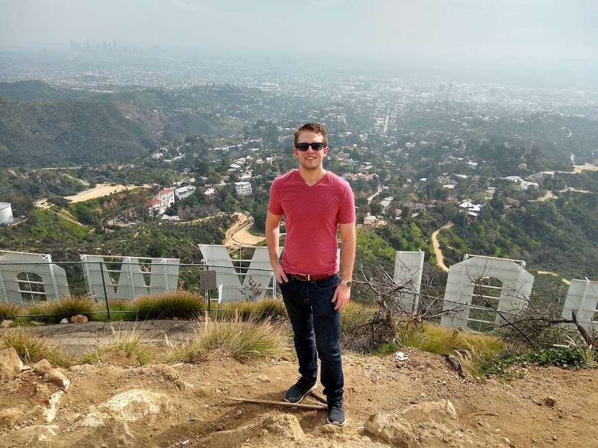 Me at the top of the Hollywood sign